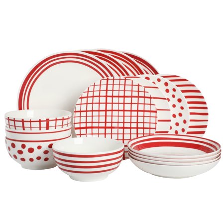 Gap Home New Red 16-Piece Fine Ceramic Dinnerware Set