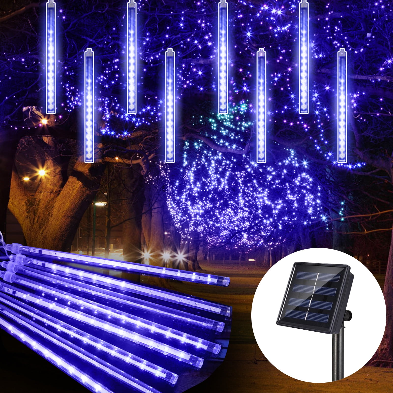 400 LED Purple Solar Waterproof Fairy String Lights Xmas Party Outdoor Indoor UK 