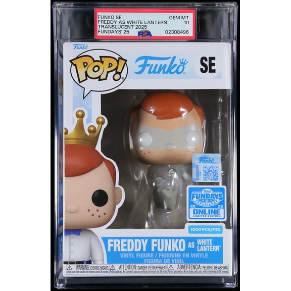 DC Comics, PSA Graded 10 GEM MINT, Freddy as White Lantern Collectible Vinyl Figure #SE, Fully Encapsulated Bundle with Compatible Funko Pop! PSA Hard Protector Case