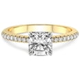 thumbnail image 3 of 2 Carat IGI Certified Cushion Shape Lab Grown Diamond Engagement Ring | 14K Yellow Gold | Etienne Secret Halo Lab Diamond Ring | FG-VS1-VS2 Quality Friendly Diamonds, 3 of 5
