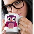 thumbnail image 2 of 3drose, Cute Purple Owl, 15oz Mug, 2 of 6