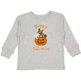 thumbnail image 3 of Inktastic Happy Halloween Kittens in Pumpkin Boys or Girls Long Sleeve Toddler T-Shirt, 3 of 5