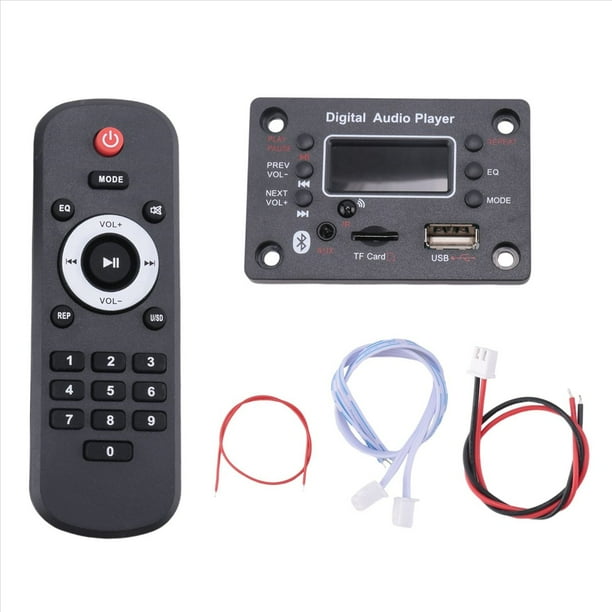 Módulo Bluetooth Audio para Automóvil Bluetooth Placa Decodificadora de Mp3 Decodificador de Mp3 Placa Amplificadora de Potencia Función de Micrófono Externo B