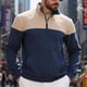 thumbnail image 4 of pstuiky Camisas de manga larga abrigadas para hombre, Sudadera con capucha informal de manga larga con cuello alto y bolsillo y media cremallera para hombre Tops casuales para hombres m, 4 of 9