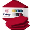 thumbnail image 1 of Acoustic Panels Ekkogo, paquete de 12 paneles de pared insonorizados, color rojo, 1 of 6