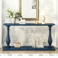 thumbnail image 2 of Harper & Bright Designs Vintage Console Table with Vase-Leg Design , Wood Narrow Entryway Table for Living Room and Study room , Navy Blue, 2 of 9