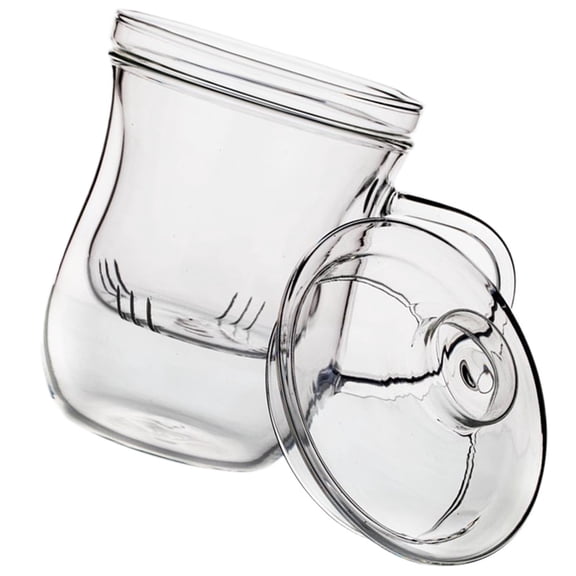 MEIBUTYUP Glass Tea Filter Bottle with Lid, Clear Teapot, Infuser Bottle for Hot and Cold Tea