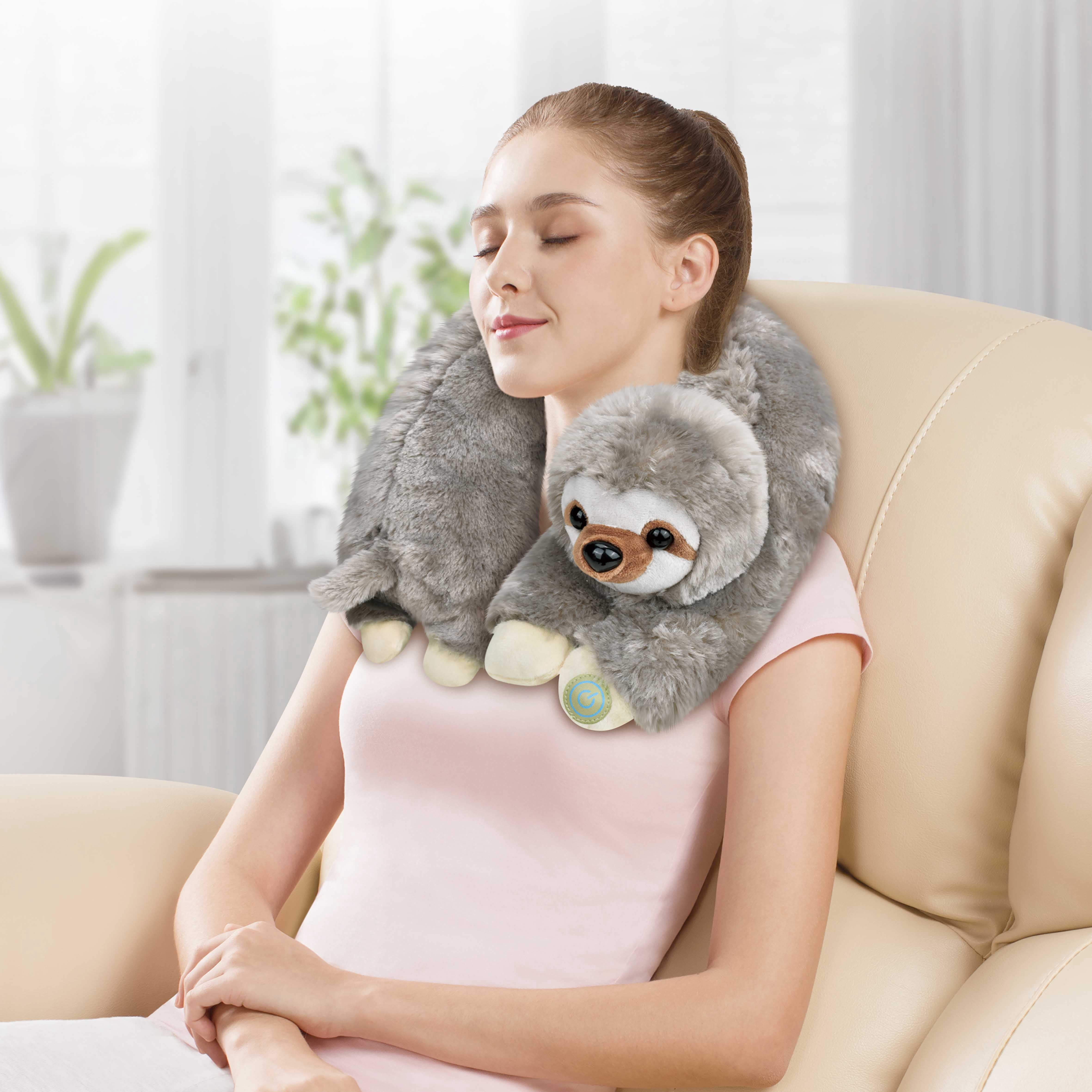 (6 pack) Health Touch Neck Massaging Massager Gift with Relaxing Vibration- Sloth