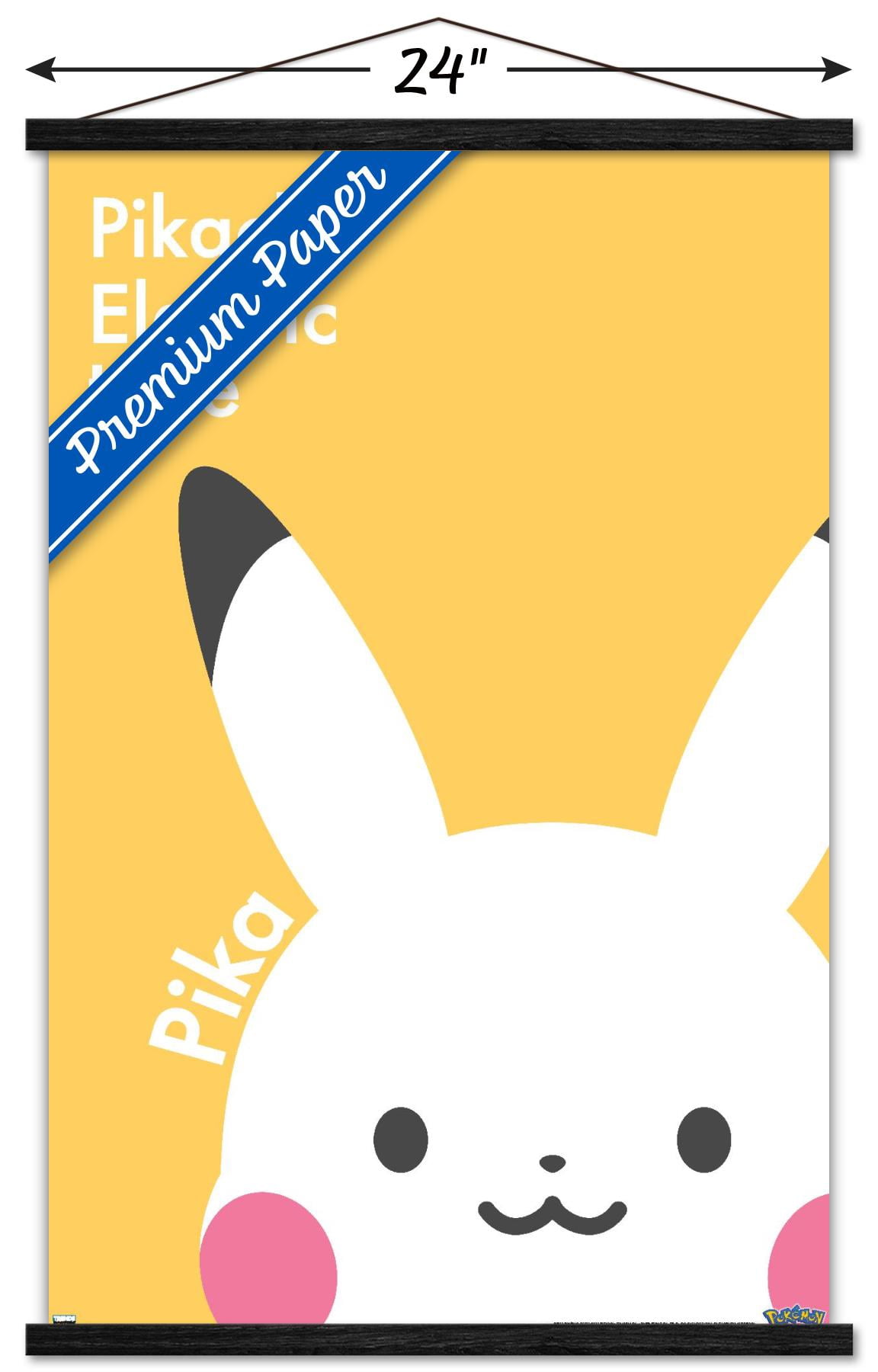 Pokemon - Pikachu Electric Type Wall Poster with Magnetic Frame, 22.375" x 34"