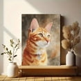 thumbnail image 6 of Orange Tabby Cat Portrait Canvas Wall Art，Animal Decor for Living Room Bedroom Cafe Gallery, 6 of 8