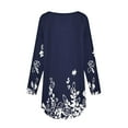 thumbnail image 4 of Enjoytime Long Sleeve Tops for Women Floral Printed Shirts Crewneck Loose Fit Comfy Tunic Blouses Fall Winter Clothes, 4 of 5
