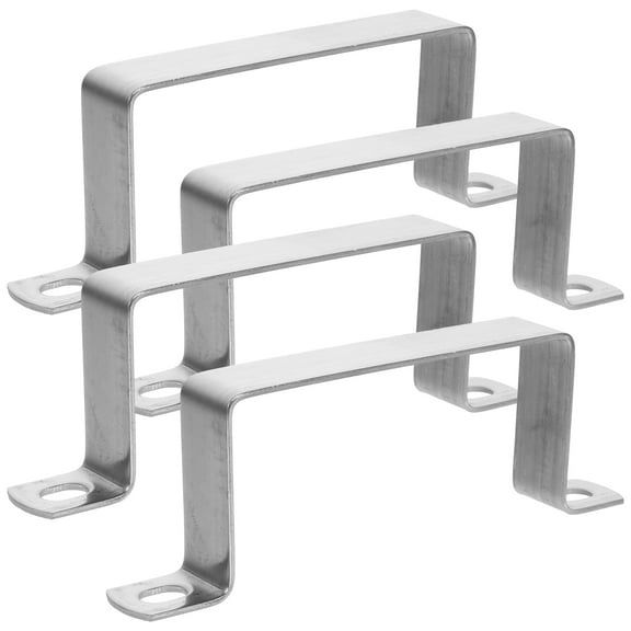 UPOUART 4Pcs Silver U Bracket for Water Pipes and Balcony Railings Lightweight Design