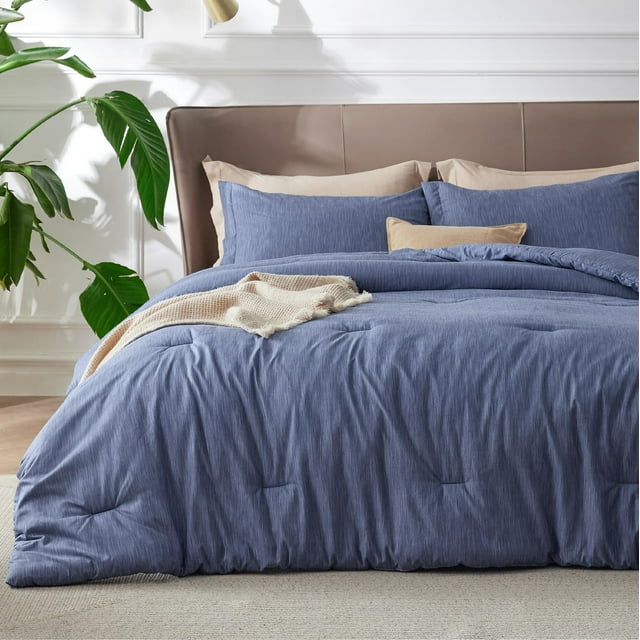Juego de edredón Bedsure King Size Infinity Blue para todas las estaciones