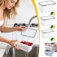 thumbnail image 1 of Food Storage Container Double-Layer Drain Basket 850ml Plastic Food Storage Container with Removable Colander Gray Lid and Sponge Wipe Microwave and Freezer Safe(1 Set) by JASKFLY, 1 of 9