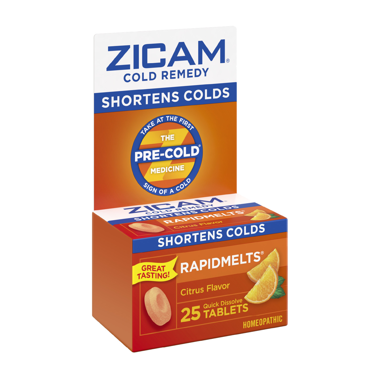 Zicam Cold Remedy Zinc RapidMelts, Citrus Flavor, Homeopathic Cold Shortening Medicine, 25 Count - image 3 of 11