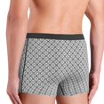 thumbnail image 4 of Men's Boxer Briefs, Gray plaid Soft Comfy Mens Underwear Boxer Briefs Breathable With Widen Waist, 4 of 7