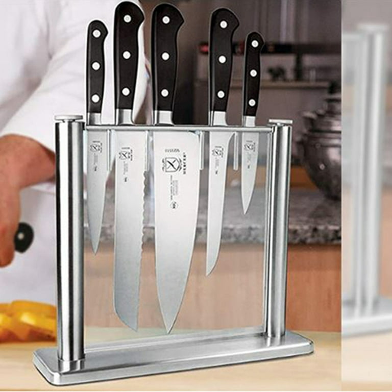  Mercer Culinary Premium Grade Super Steel 6-Piece Knife Set  with Magnetic Acacia Stand, G10 Handles: Home & Kitchen