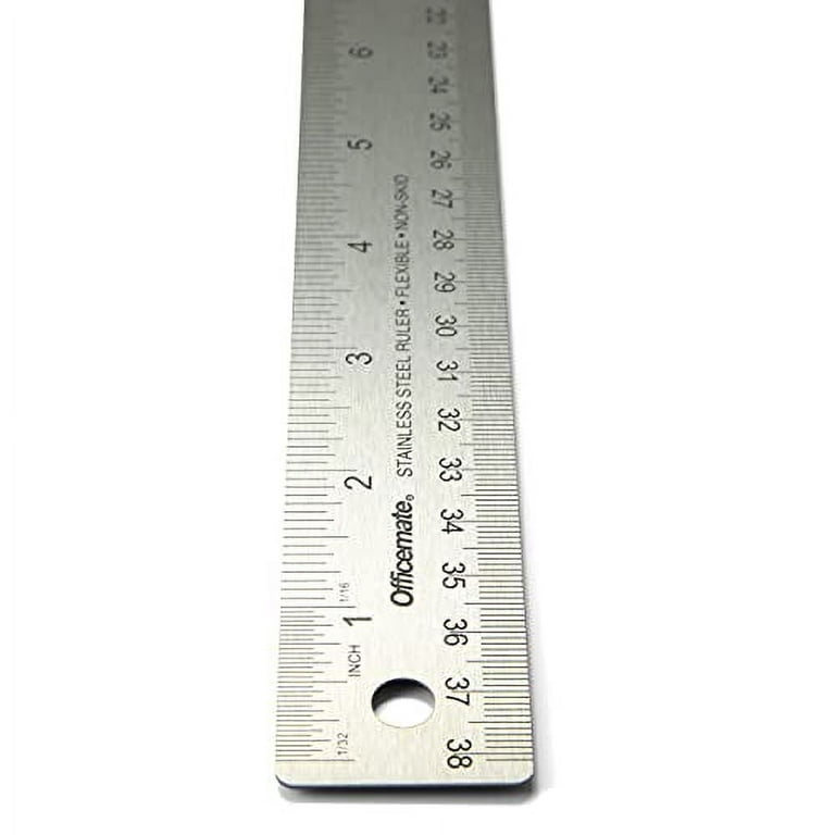 1InTheOffice Metal Ruler 12 Inch, Stainless Steel 12 Inch Ruler