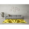 thumbnail image 3 of Ahgly Company Machine Washable Indoor Square Abstract Yellow Modern Area Rugs, 8' Square, 3 of 4