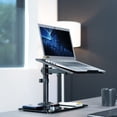 thumbnail image 2 of VIVO Black Freestanding Laptop Desk Stand w/ Glass Base, Fits Laptops up to 17", 2 of 8