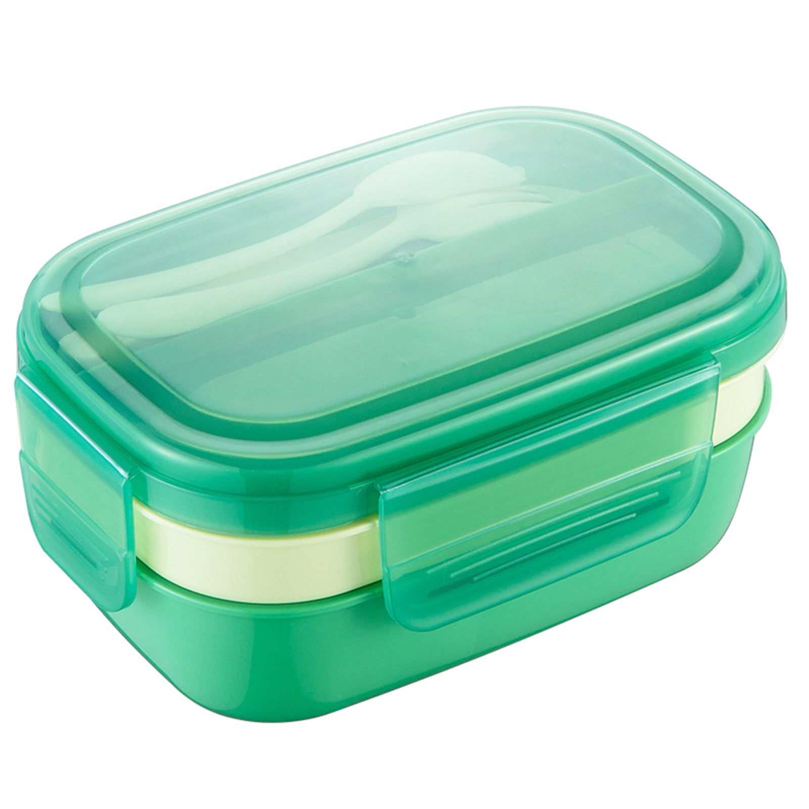 1pc Multi-grid Lunch Box, Simple Clear Plastic Lunch Box For Dinner Table