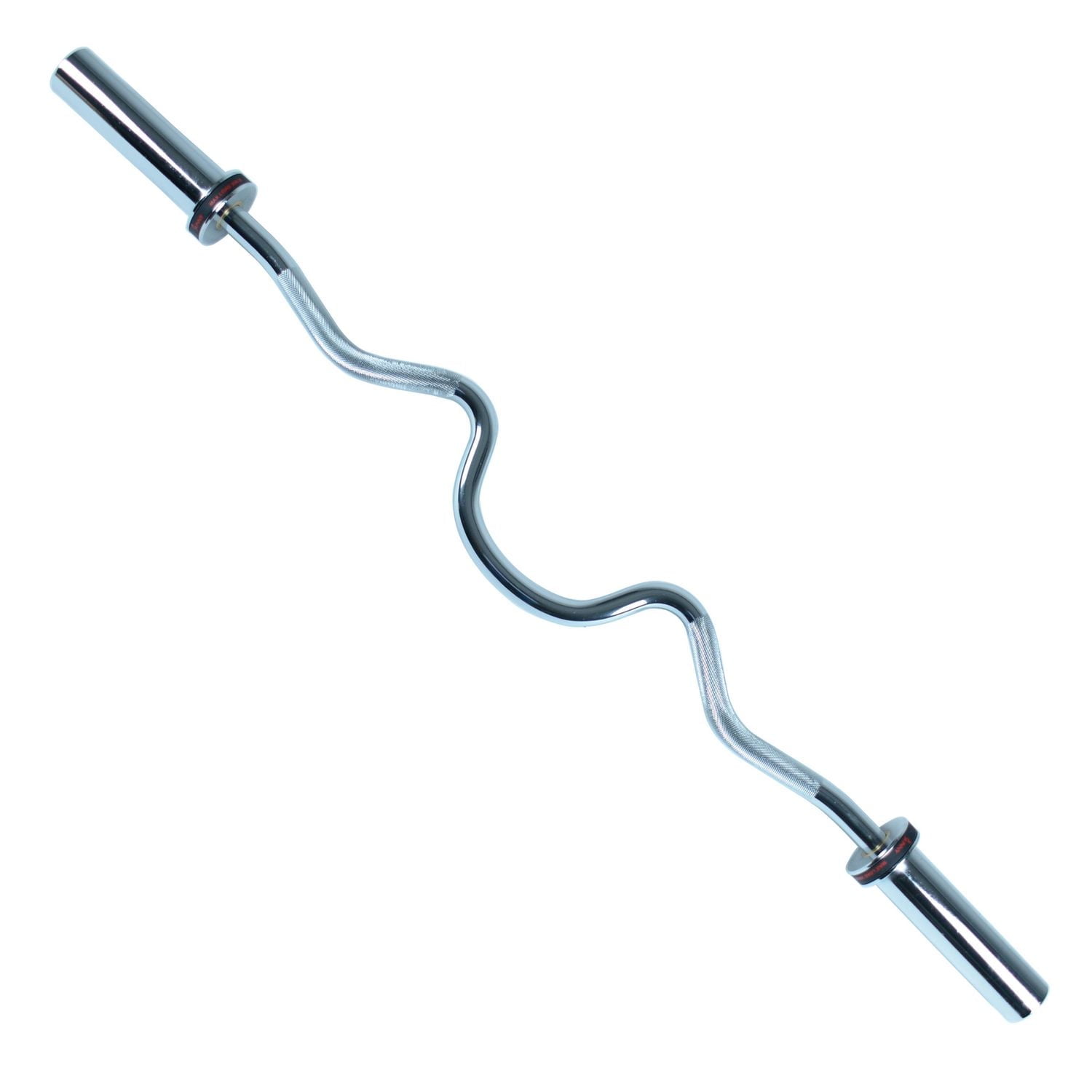 Sunny Health & Fitness 48" Olympic Super Curl bar with Ring Collars
