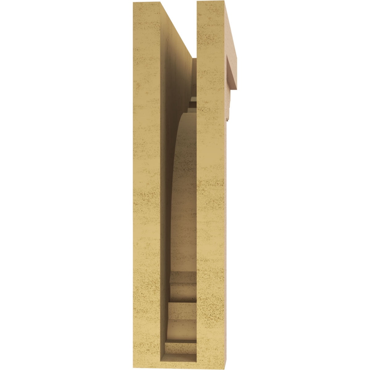 5"W x 20"D x 20"H Thin Warren Rough Cedar Woodgrain TimberThane Corbel, Primed Tan