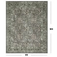 thumbnail image 5 of ARJINCUTE Distressed Vintage Low Pile Area Rugs 9'x12', Non-Slips Machine Washable Traditional Farmhouse Floor Carpet, Gray Green, 5 of 8