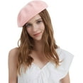 thumbnail image 5 of Summer French Beret Breathable Thin Beret Hat Solid Color Beanie for Women Lady, 5 of 7