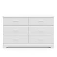 thumbnail image 4 of Storkcraft Brookside 6 Drawer Nursery Double Dresser, White, 4 of 14