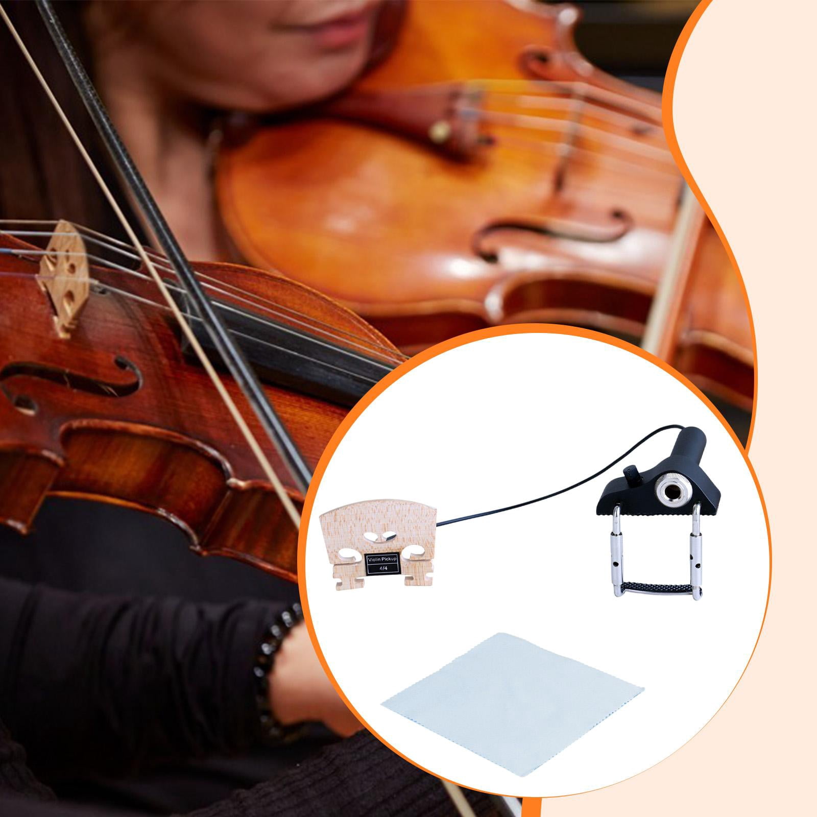 LeeQinersw Pickup for Violin Acoustic Sound Contact Microphone Pickup for Banjo Ukulele