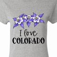 thumbnail image 4 of Inktastic I Love Colorado Columbine Flowers Women's T-Shirt, 4 of 5