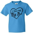 thumbnail image 3 of Inktastic I Love My Big Bro in Black Chalk Heart Youth T-Shirt, 3 of 5