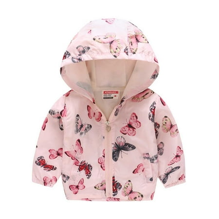 

Kids Little Boys Girls Toddler Spring Autumn Jacket Windproof Hooded Coats waterproof Hoodie Jacket Warm Outwear