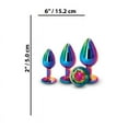 thumbnail image 5 of Rear Assets Aluminum Crystal Metal Anal Trainer Kit 3 Piece, Rainbow, 5 of 5