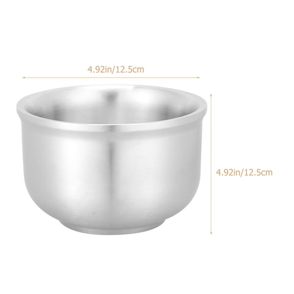 ROMANSENTIAL 2Pcs Household Pasta Bowl Stainless Steel Convenient for Soup and Ramen At Home