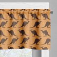 thumbnail image 5 of Ambesonne Kangaroo Valance & Curtain, Dichromed Animal Pattern, 55"x45", Chocolate and Amber, 5 of 7