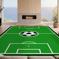 thumbnail image 2 of Design&I 9'x12' Washable Area Rug Soccer Pitch Field Ground Markings Lines Border Athletic Door for Dining Room, Basement, Large Office, Snag-Free, 2 of 7