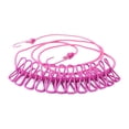 thumbnail image 4 of Alinna Tendedero Retráctil Portátil, Tendedero De Viaje Con 12 Pinzas Para Ropa Interior, Secado, Accesorios Para Acampar Al Aire Libre (Rojo Rosa), 4 of 5