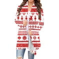 thumbnail image 3 of ClodeEU Womens Christmas Print Cardigan,Open Front Long Sleeve Cardigans,Christmas Holiday Trendy Casual Coat Red m,Womens Plus L, 3 of 8