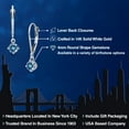 thumbnail image 2 of Gem Stone King 14K White Gold Persian Blue Moissanite Earrings for Women | 0.46 Cttw | Gemstone Birthstone | Round 4MM, 2 of 6