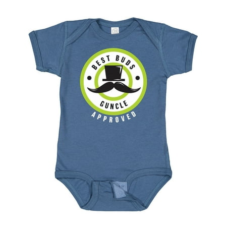 

Inktastic Best Buds Guncle Approved with Tophat and Mustache Gift Baby Boy Bodysuit