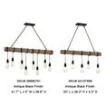 thumbnail image 3 of The Lighting Store Irma 8-light Natural Wooden Beam Linear Chandelier, 3 of 5
