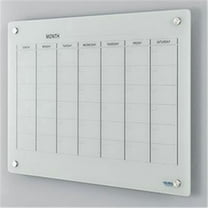 Magnetic Glass Calendar Whiteboard, 36 x 24 in. - White