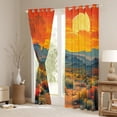 thumbnail image 3 of Homewish hrustic Western Cowgirl Curtains Pack of 2 (42x84 Each),Tropical Desert Cactus Curtains Blackout,Orange Sunset Bedroom Curtains For Men Women,Super Cozy Room Decor, 3 of 6