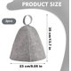 thumbnail image 2 of 2 st bastuhattar, original ull, bekväm och andningsbar för bastu, 100 % naturliga filt bastutillbehör (grå och vit), 2 of 5