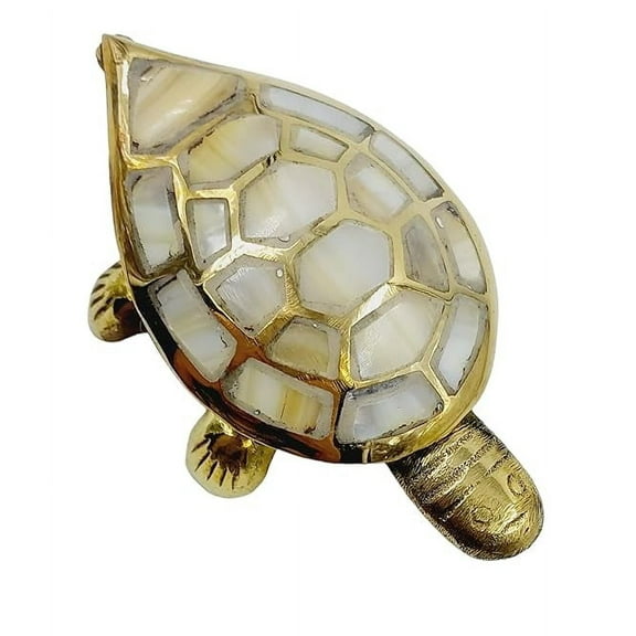 Feng Shui Wish Fulfilling Turtle Tortoise for Good Luck for Home Mandir, Kachua Showpiece Gift Idol Statue