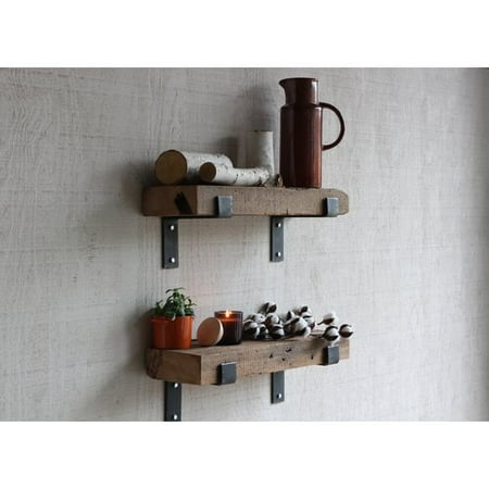 Williston Forge Buckelew Made Chunky Reclaimed Barn Wood Wall Shelf Williston Forge Buckelew Made Chunky Reclaimed Barn Wood Wall Shelf Set Of 2