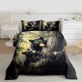thumbnail image 2 of Feelyou 3D Jungle Bear Twin Comforter Sets, Tree Leaf Botanical Bedding Set, 2 Pieces, 2 of 8