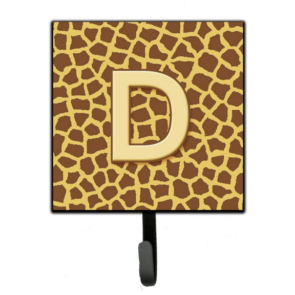 Letter D Initial Monogram - Giraffe Leash or Key Holder